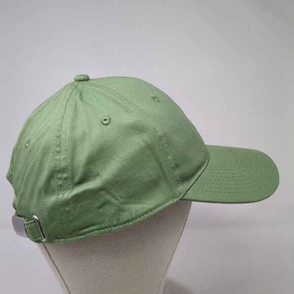H&M Slideback Hat Solid Green One Size Adjustable Blank 6 Panel - Picture 4 of 9